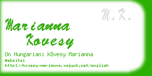 marianna kovesy business card